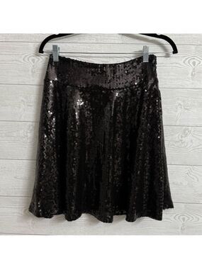 Yagi USA Women’s Black Sequin Party Mini Skirt. Size S